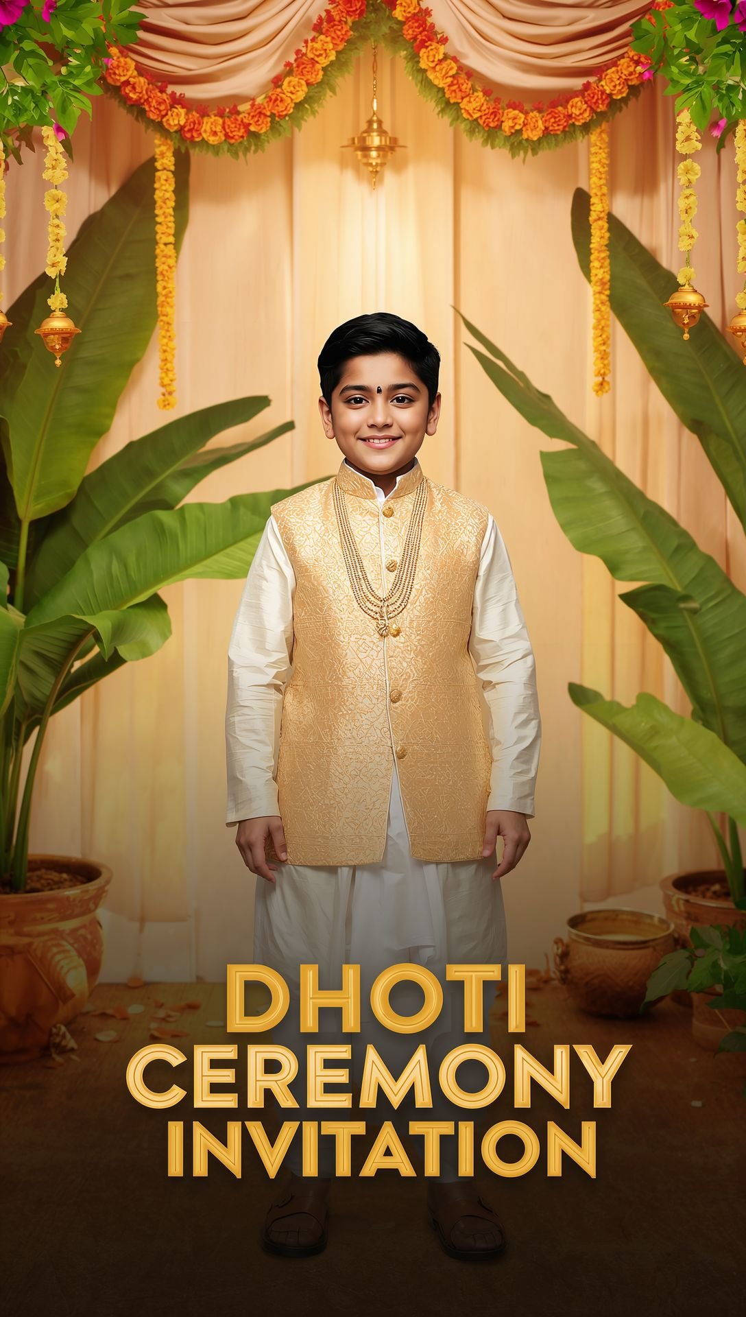 Dhoti Ceremony Invitations