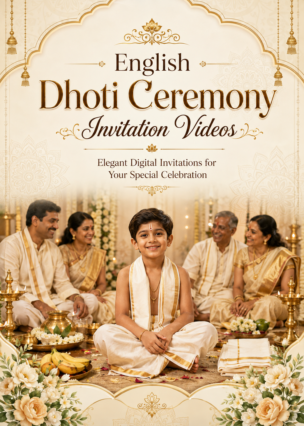 English Dhoti Ceremony Invitation Videos