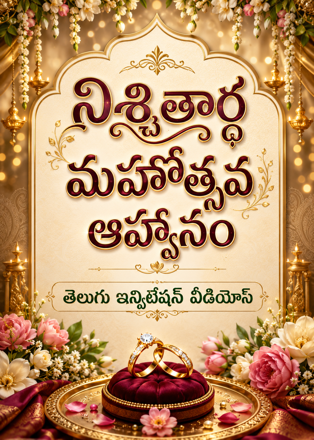 Telugu Ring Cermony Invitation Videoes