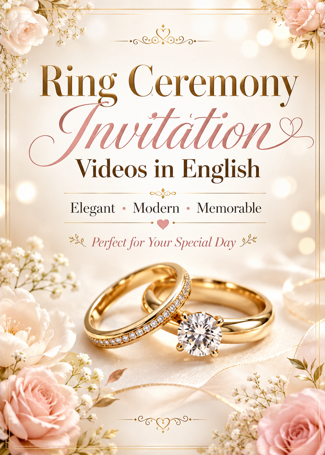 English Ring Cermony Invitation Videoes
