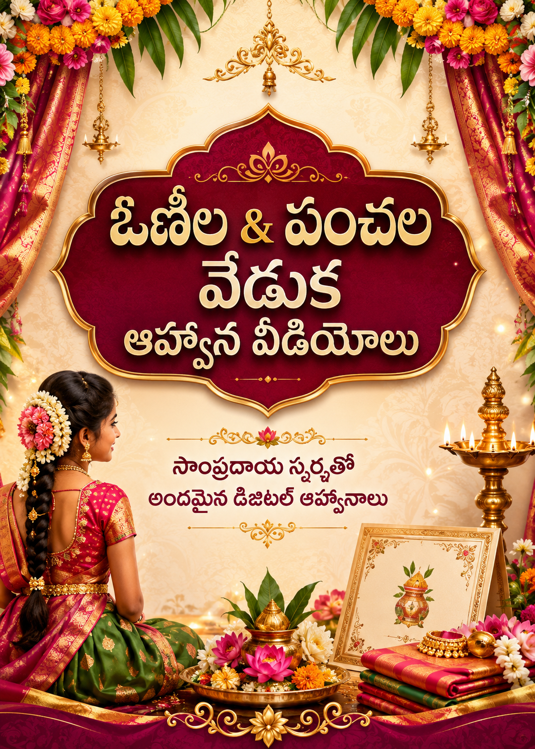 Saree and Dhoti Telugu invitation-videos
