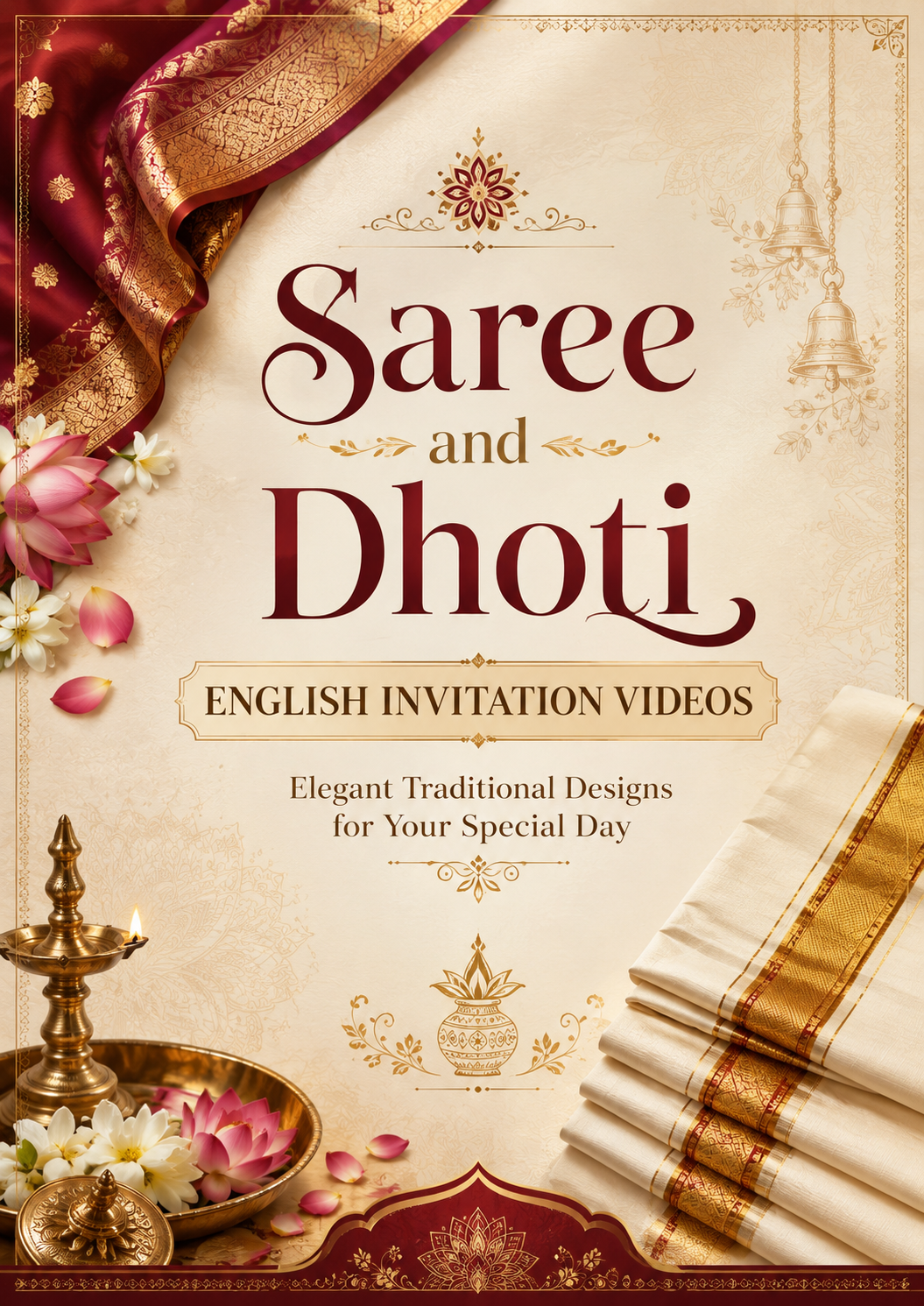 Saree and Dhoti English invitation-videos