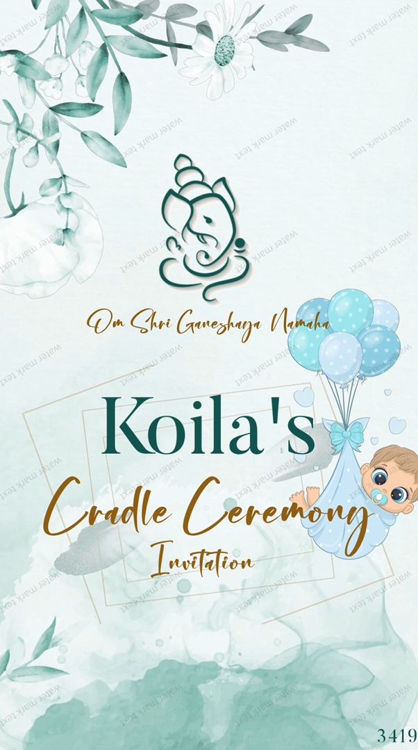 3419 Cradle Cermony English