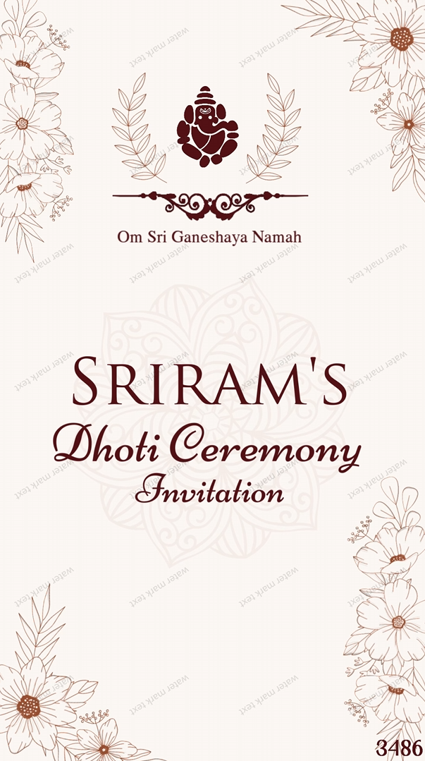 3486 English Dhoti Vertical