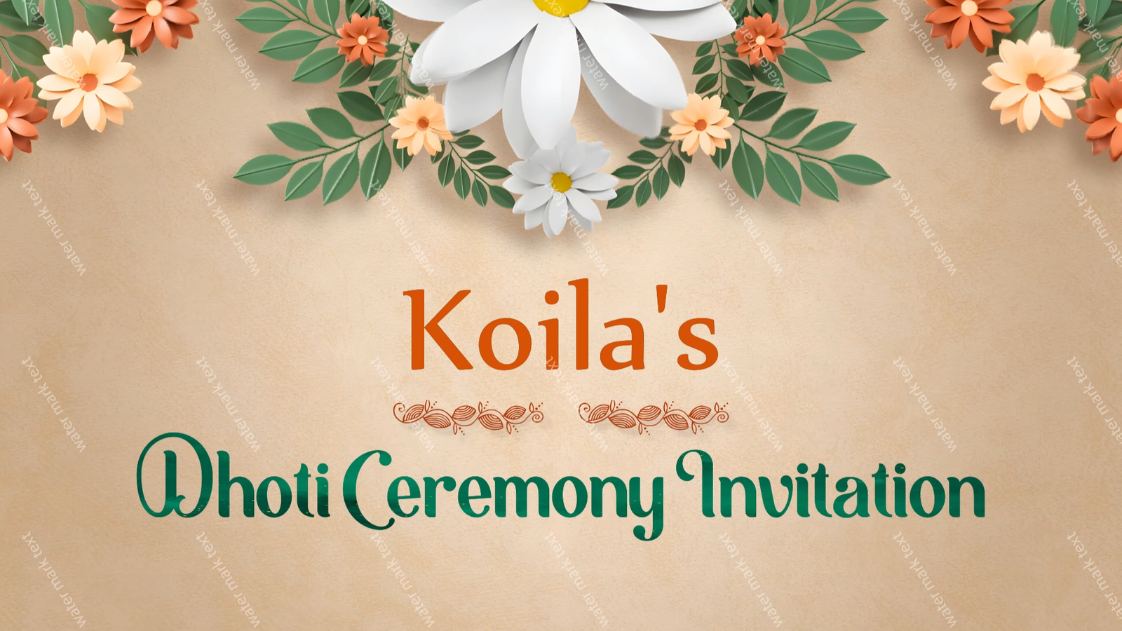 3485 Dhoti Ceremony English Horizontal