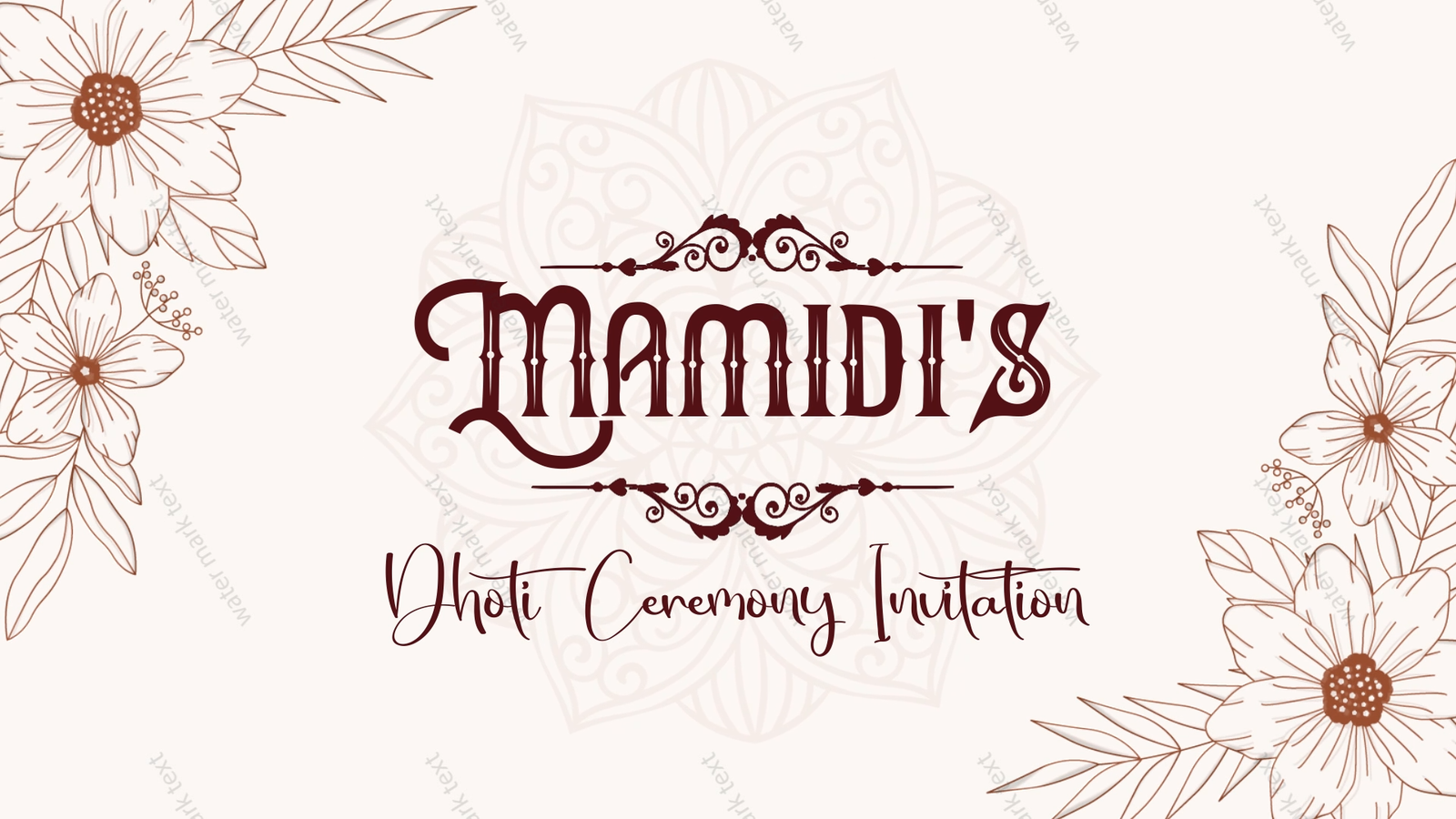 3486 Dhoti Ceremony English Horizontal