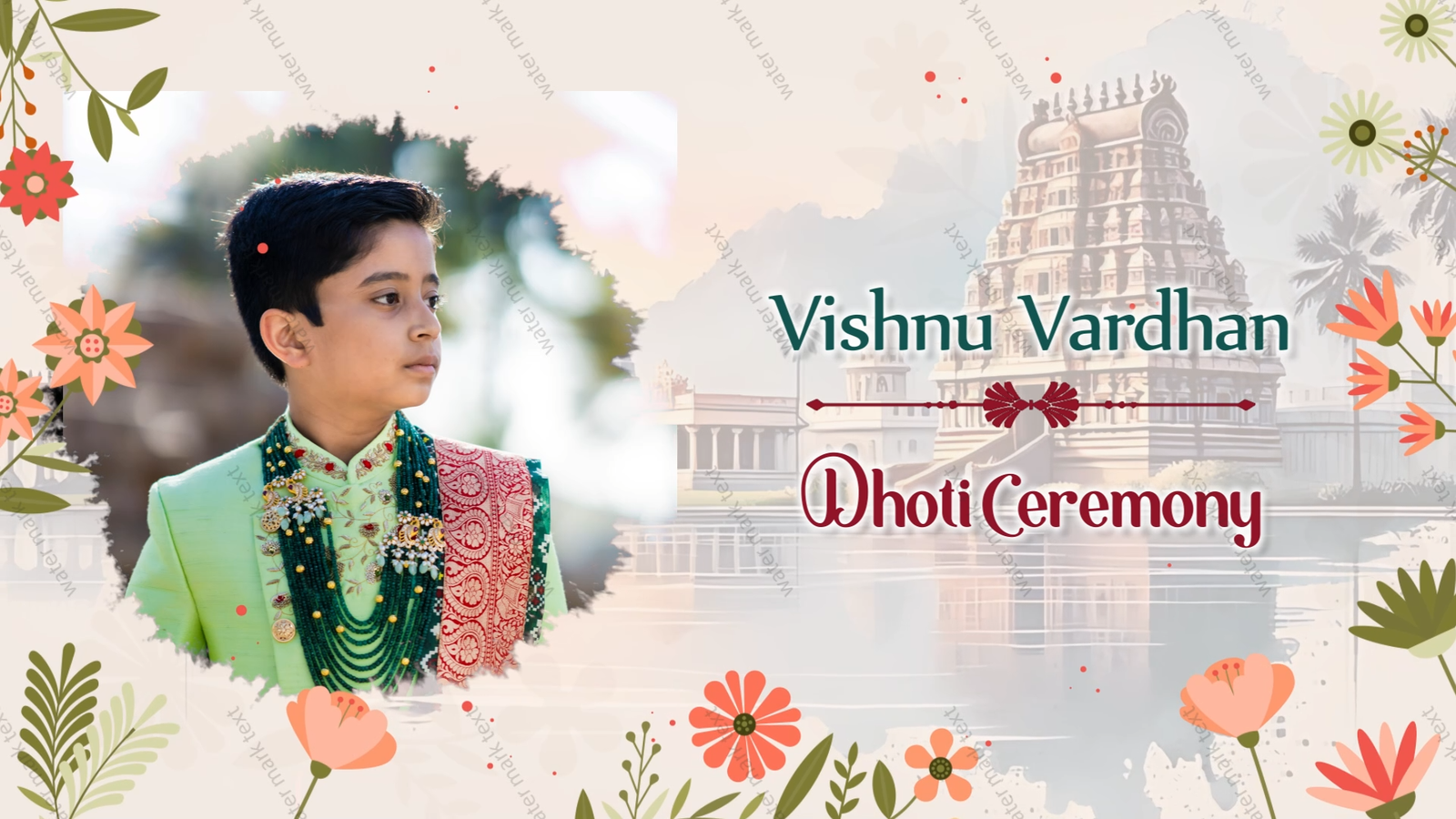 3489 Dhoti Ceremony English Horizontal