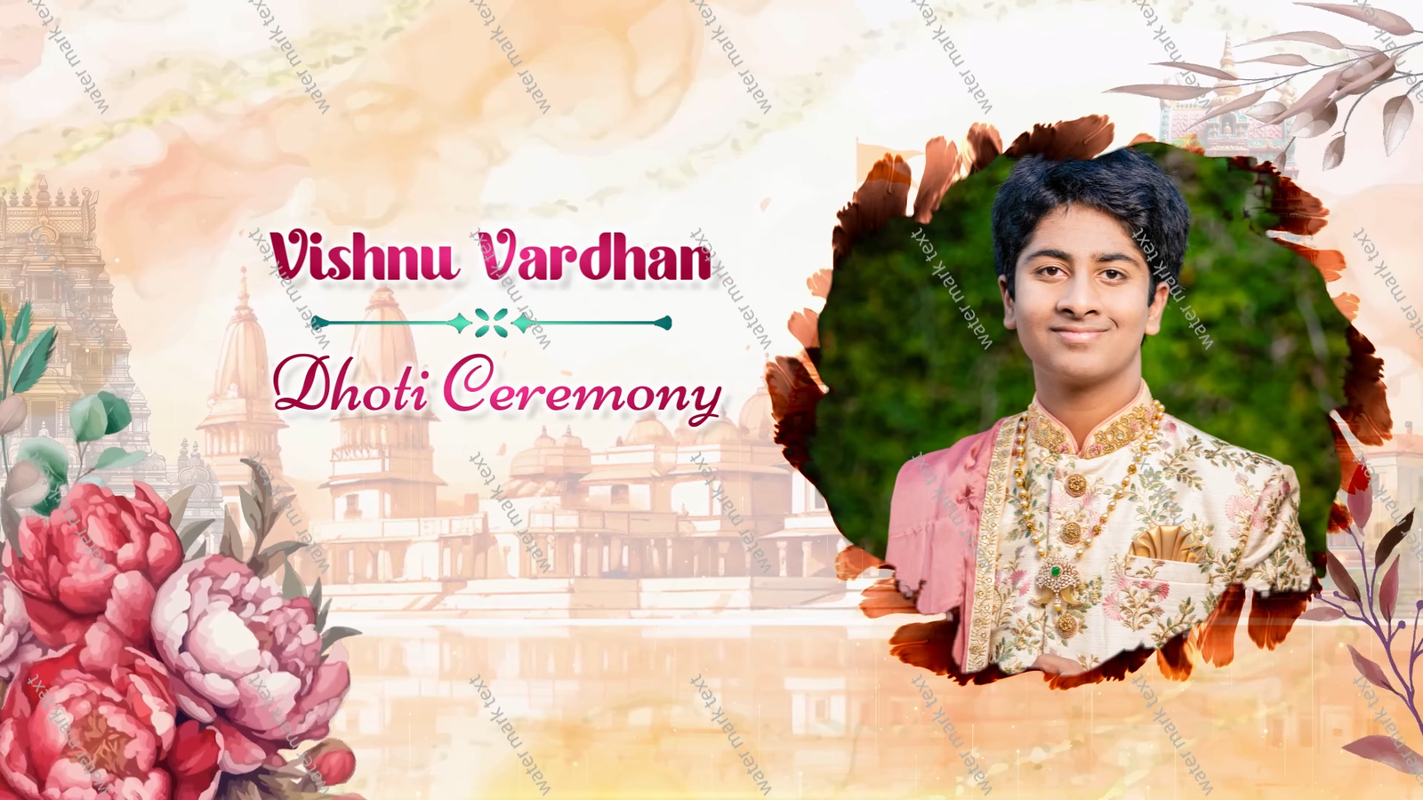 3507 Dhoti Ceremony English Horizontal