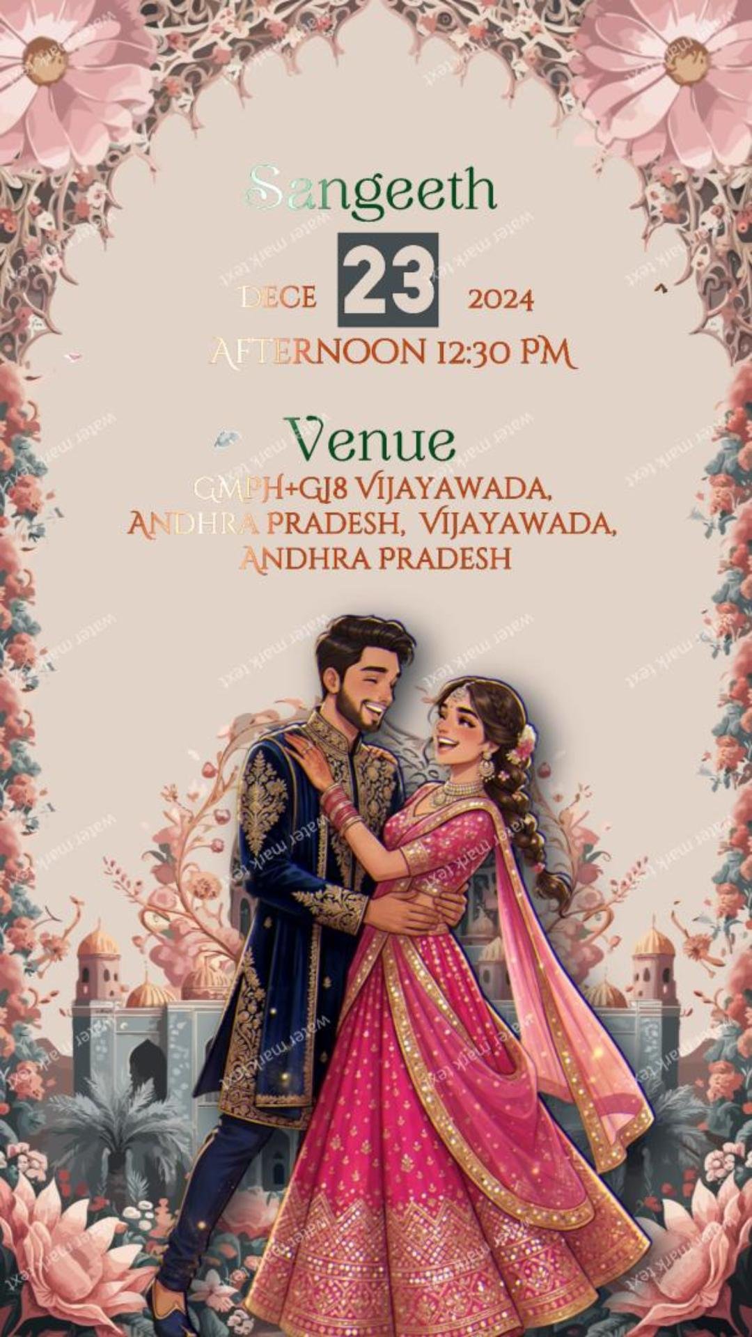 Customized Caricature Wedding Invitation by MMI Invites 3433