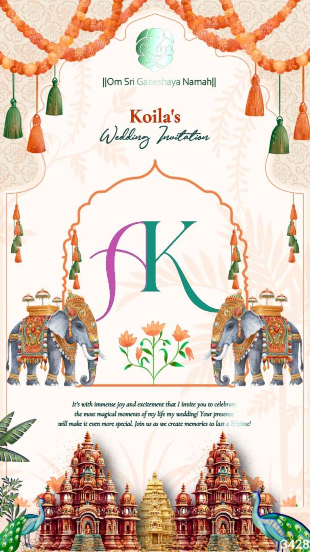 Customized Caricature Wedding Invitation by MMI Invites 3428