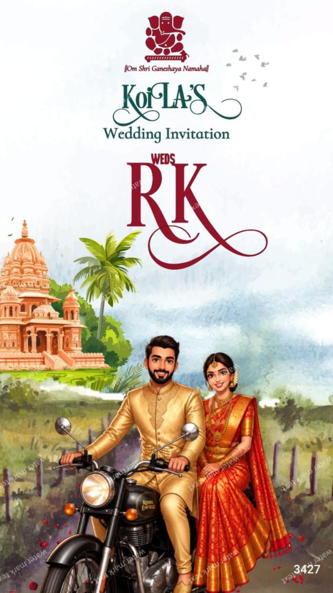 Personalized Wedding Invitation 3427