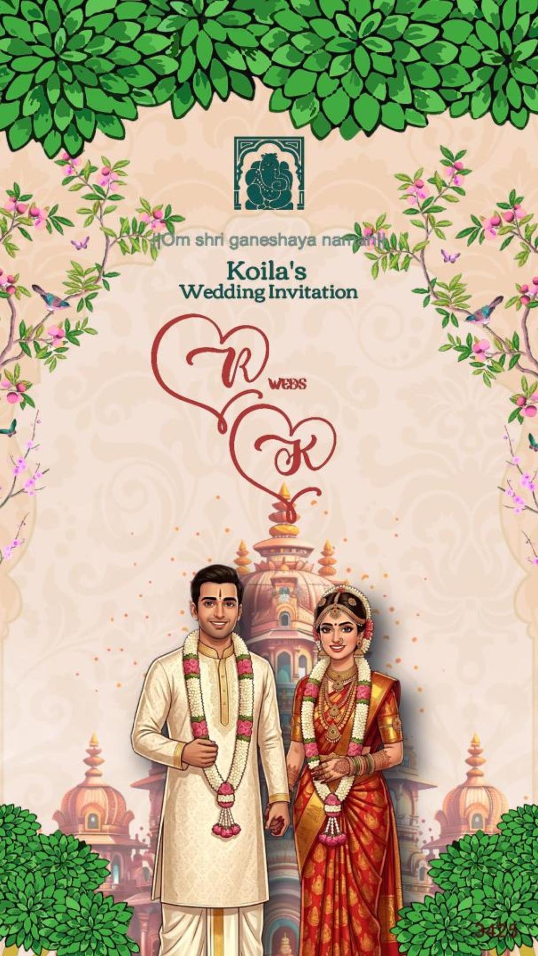 Customized Caricature Wedding Invitation by MMI Invites 3425