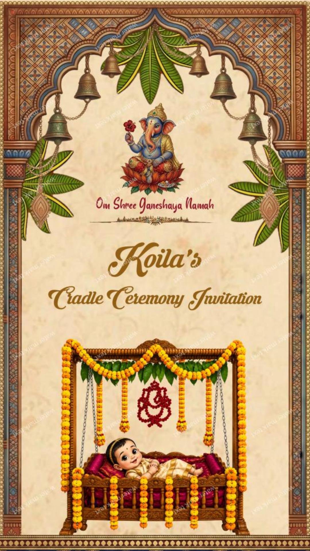 34891 Cradle Ceremony Invitation Video | MMI Invites