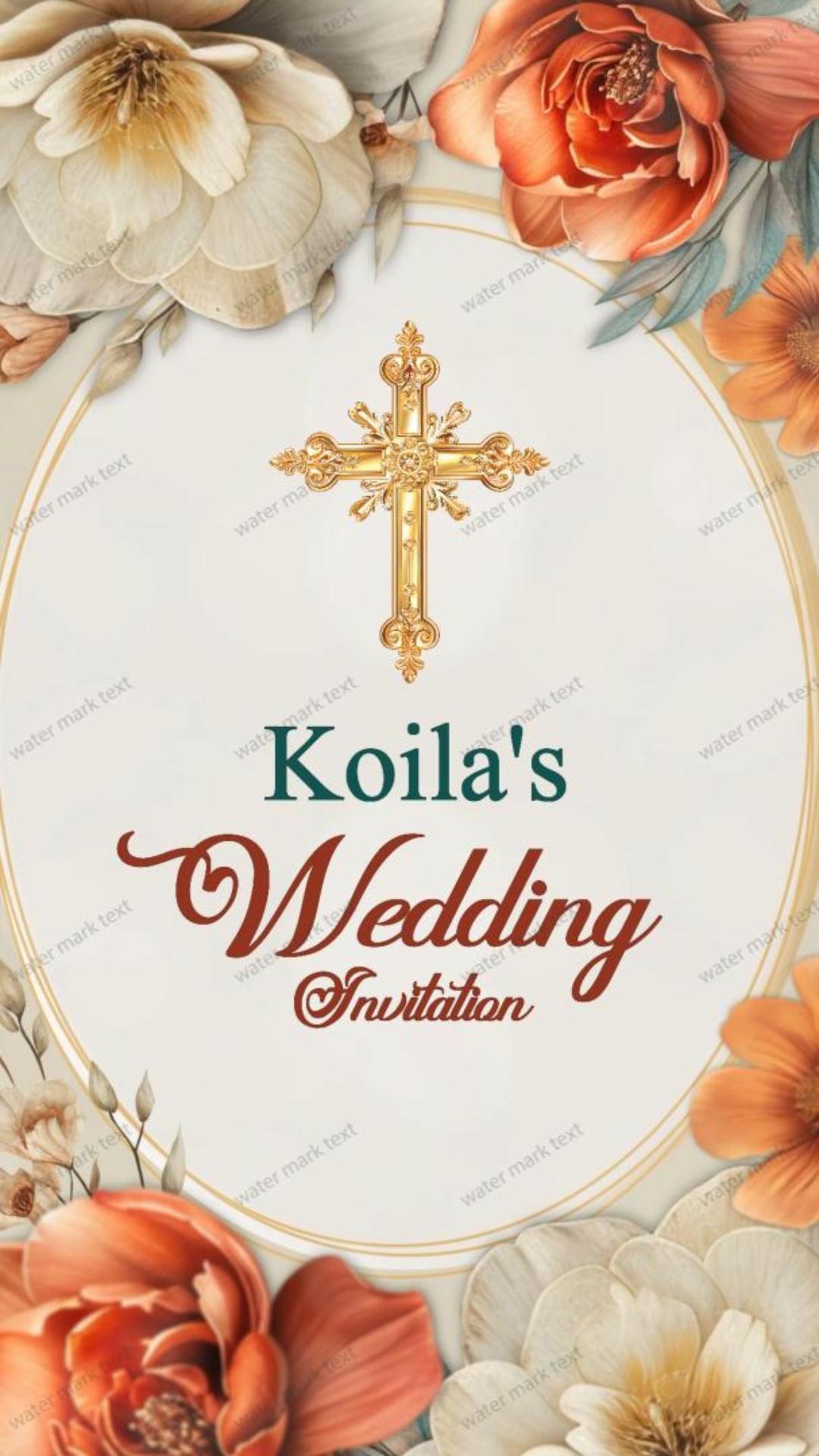 3491 Christian Wedding Invitation Video | Wedding E-Invite | MMI Invites