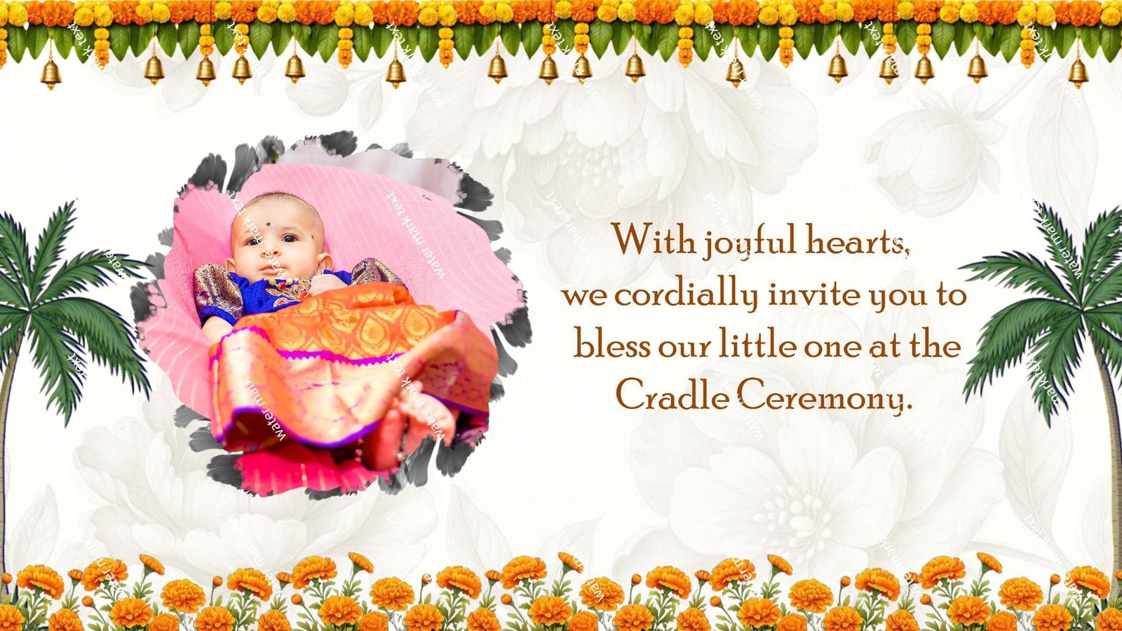 34890 Cradle Ceremony Invitation | MMI Invites