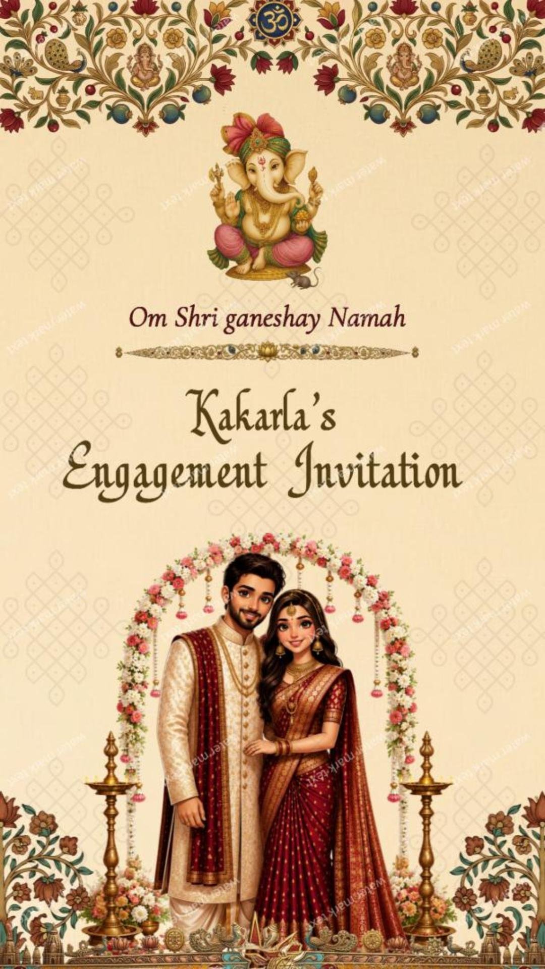 34892 Engagement Invitation Video | Ring Ceremony Digital Invite | MMI Invites