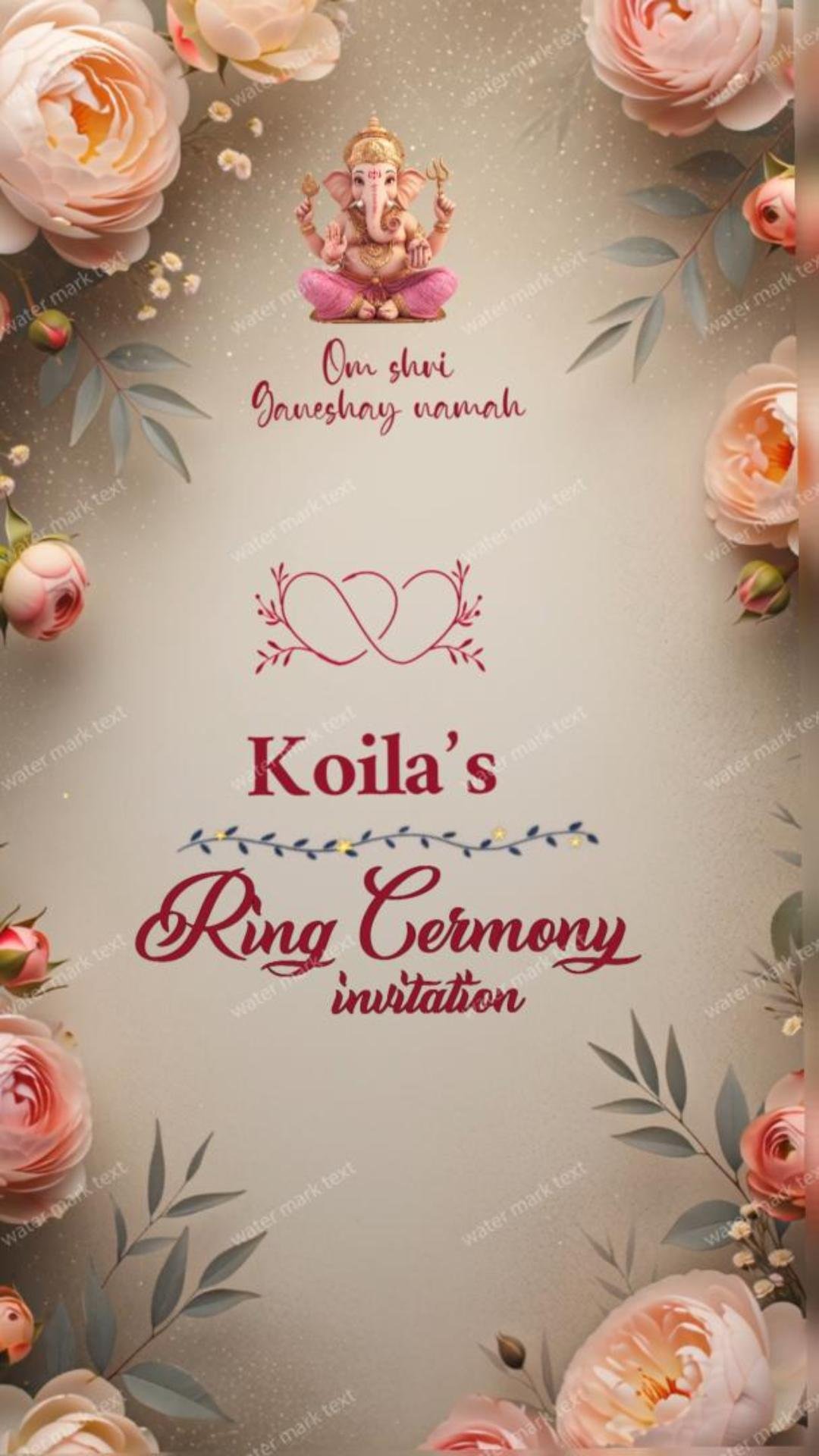 34876 Ring Ceremony Invitation Video | MMI Invite