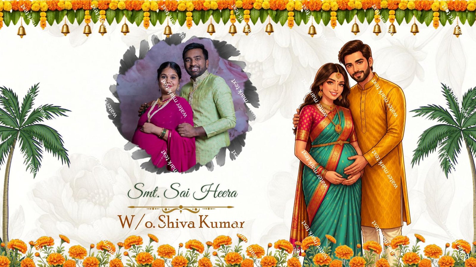 34890 Baby Shower (Seemantham) Invitation Video By MMI Invites