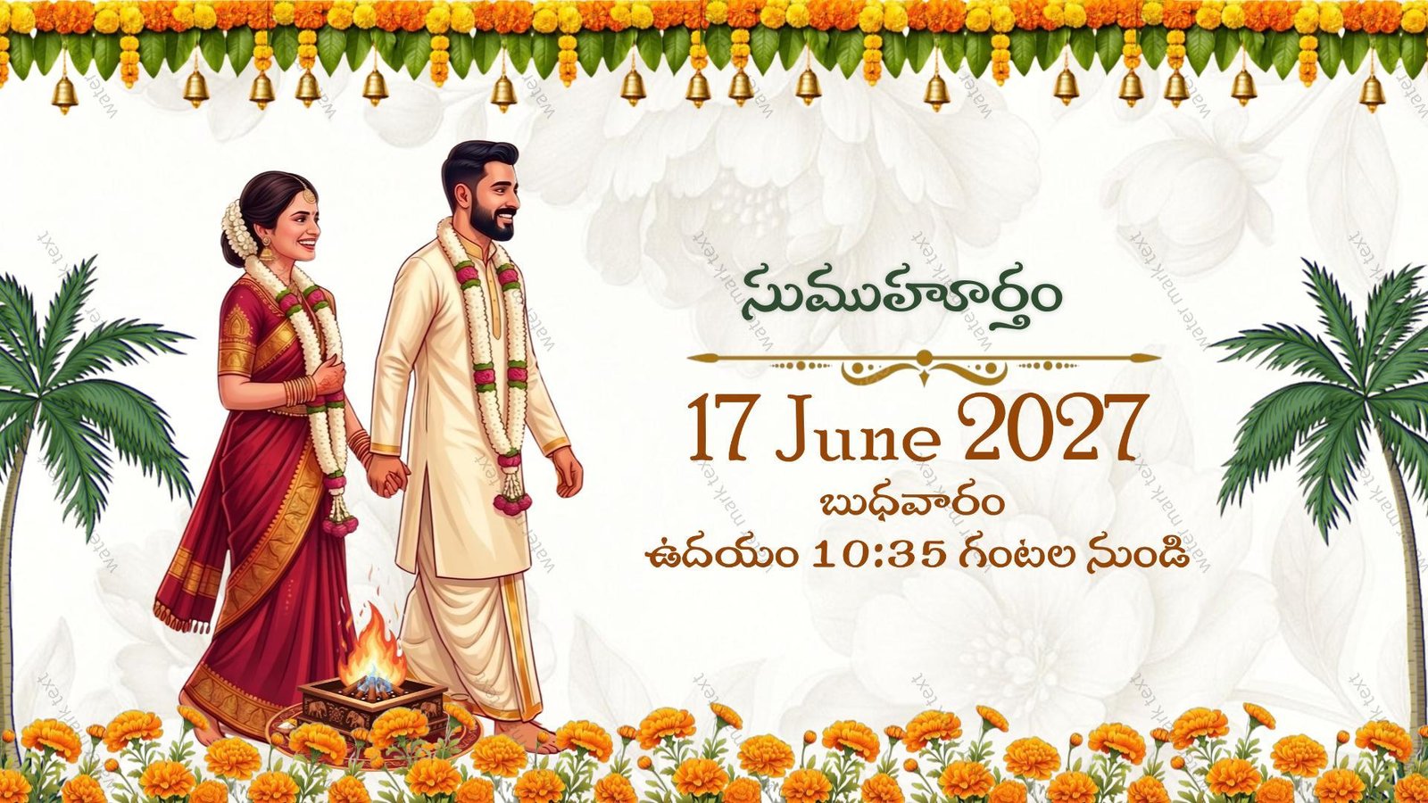 34890 Telugu Wedding Invitation Video  MMI