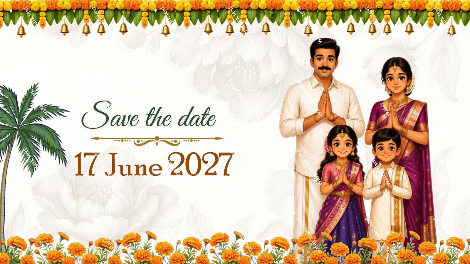 34890  Saree &amp; Dhoti Ceremony Invitation Video | MMI Invites
