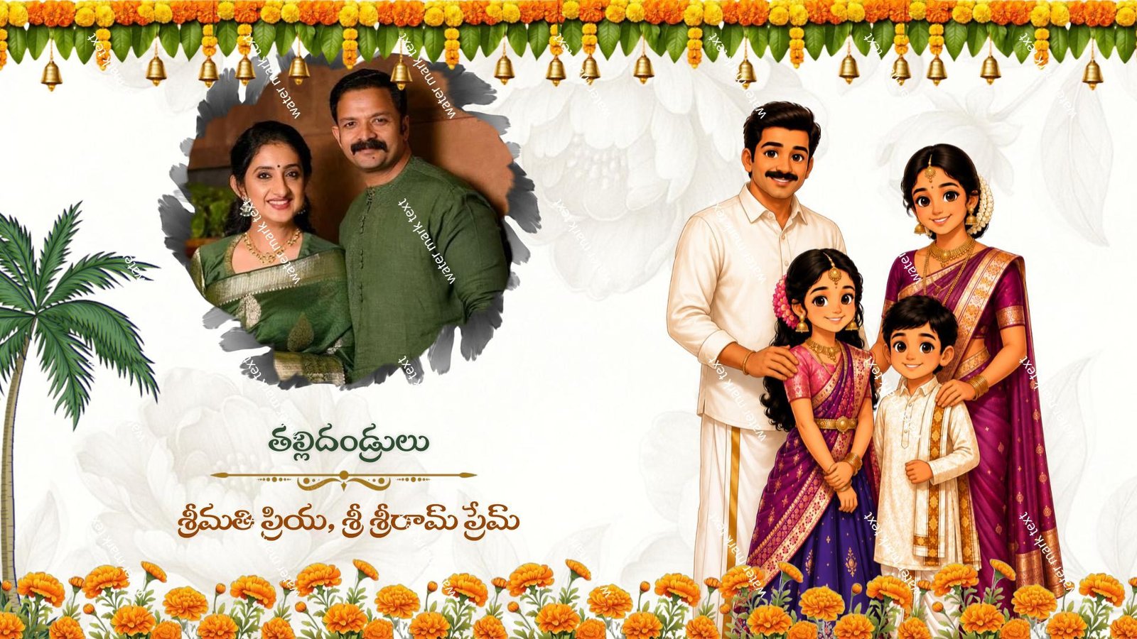 34890 Saree &amp; Dhothi Ceremony Invitation Video | MMI Invites