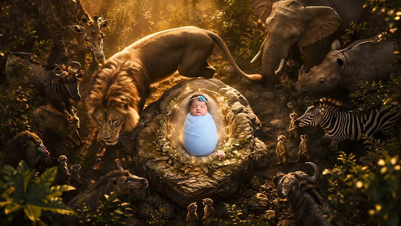 MMI-34897 Lion Theme Baby Name Reveal Video | A ROYAL Name Reveal by MMI Invites