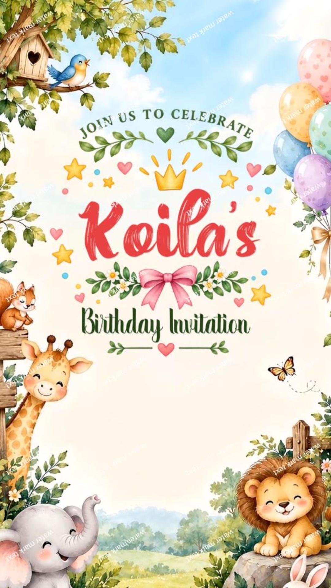 34900 Kids Birthday Video Invitation | Cute &amp; Creative Birthday Invitation | MMI Invites