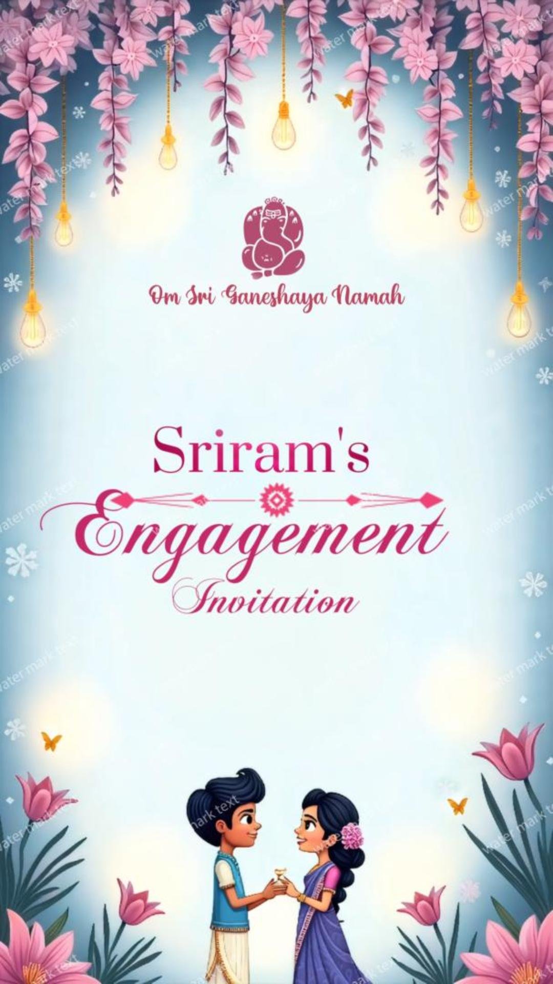 34851 Traditional Ring Ceremony Invitation Video | Engagement Invitation | MMI Invites