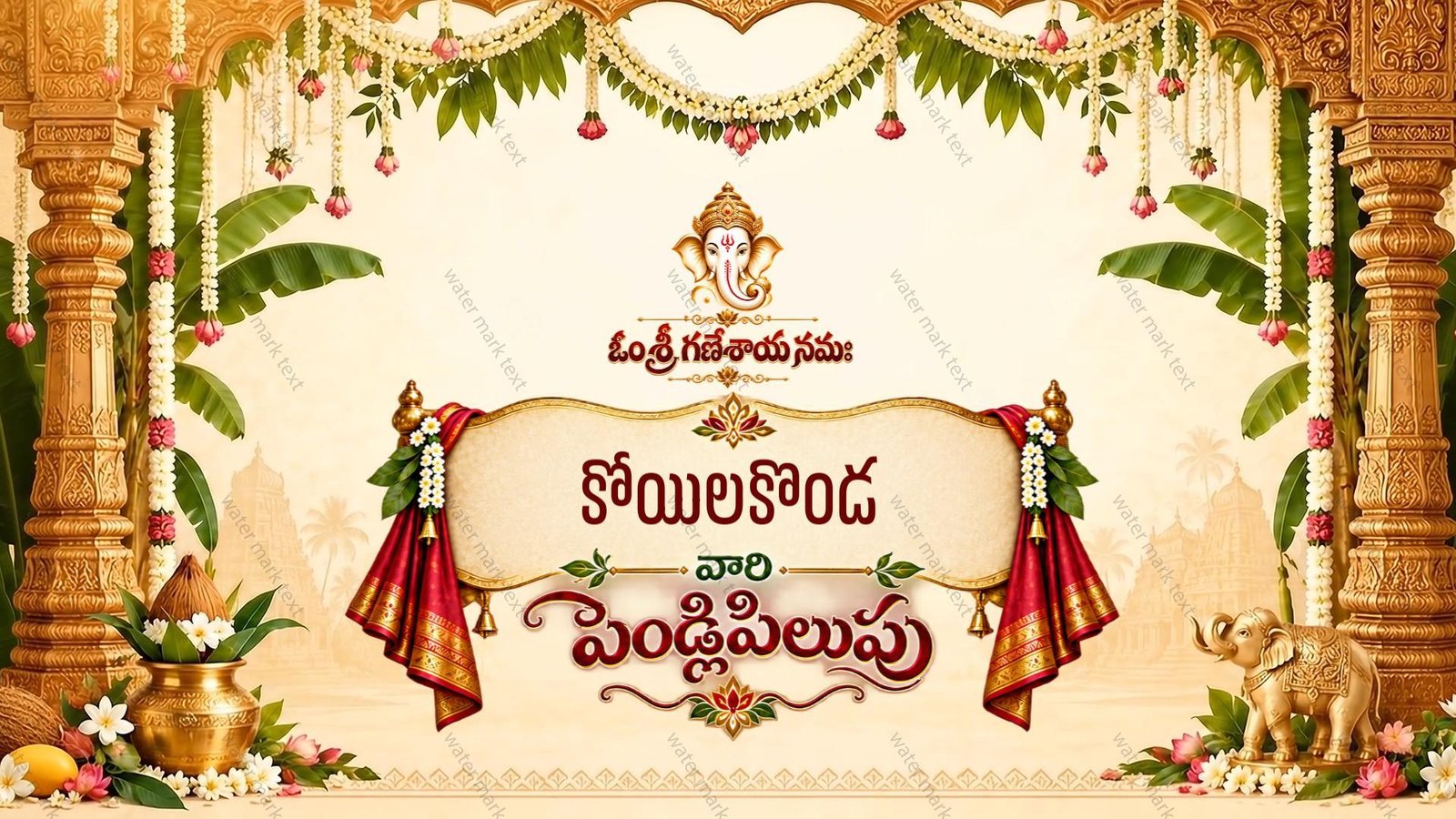 34902  Coastal Andhra Slang Wedding Invitation | Godavari Voice Over | MMI Invites
