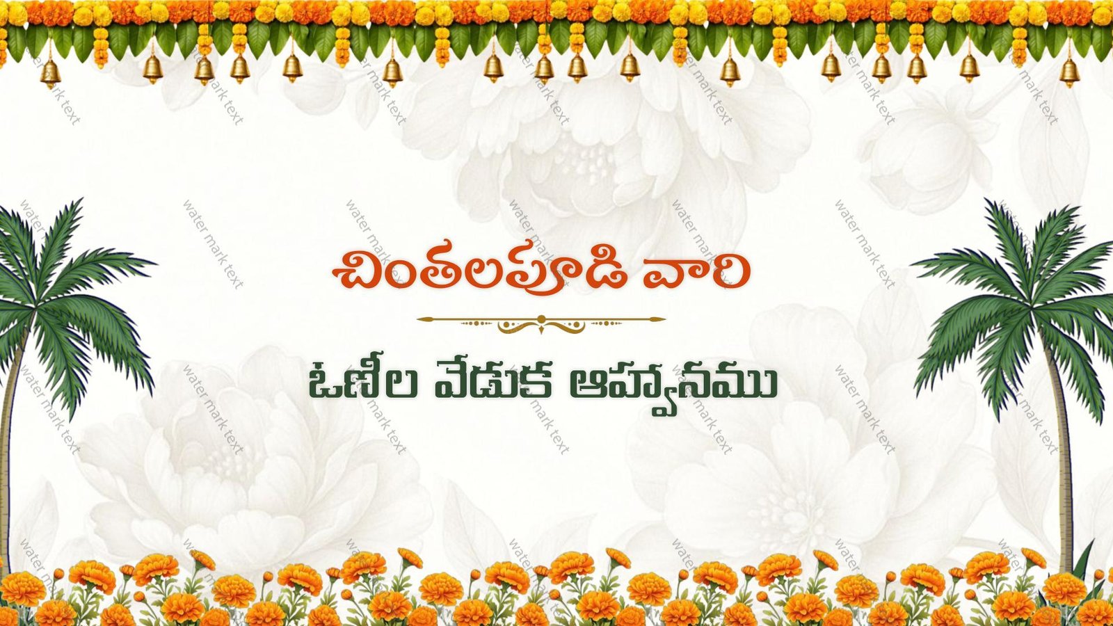 34890 Traditional Saree Ceremony Invitation in Godavari Andhra Slang | MMI Invites