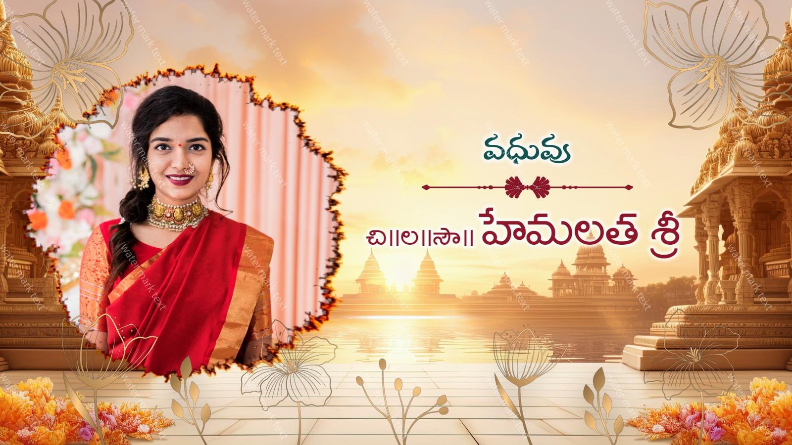 3495  Godavari Yasa Ring Ceremony Invitation | Customised Video by MMI Invites